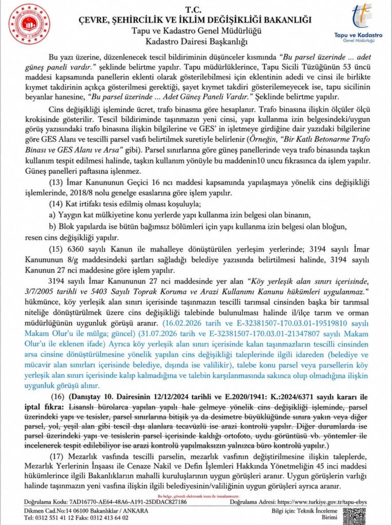 KÖY YERLEŞİK ALANLARINDA ÖNEMLİ DÜZENLEME